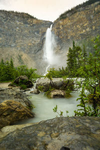 Scenic view of waterfall