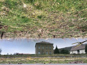 View of rural house against clear sky