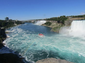 Tour boat at niagara falls canada