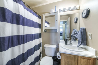 Interior of bathroom at home