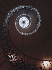 Low angle view of spiral staircase