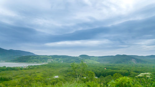 Scenic view of landscape against sky