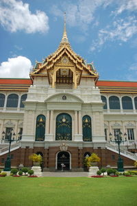 Building against cloudy sky