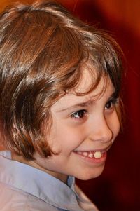 Close-up portrait of smiling woman