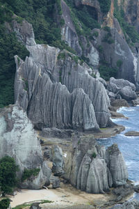 Rock formation in water