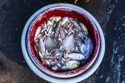 A high-view fish basket at nhon ly