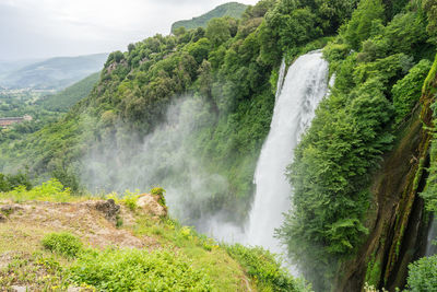 Marmore waterfalls, some artificial romans waterfall in south umbria