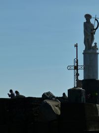 Low angle view of statue