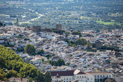 High angle view of cityscape