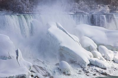 Scenic view of frozen water