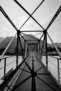 Low angle view of bridge against sky