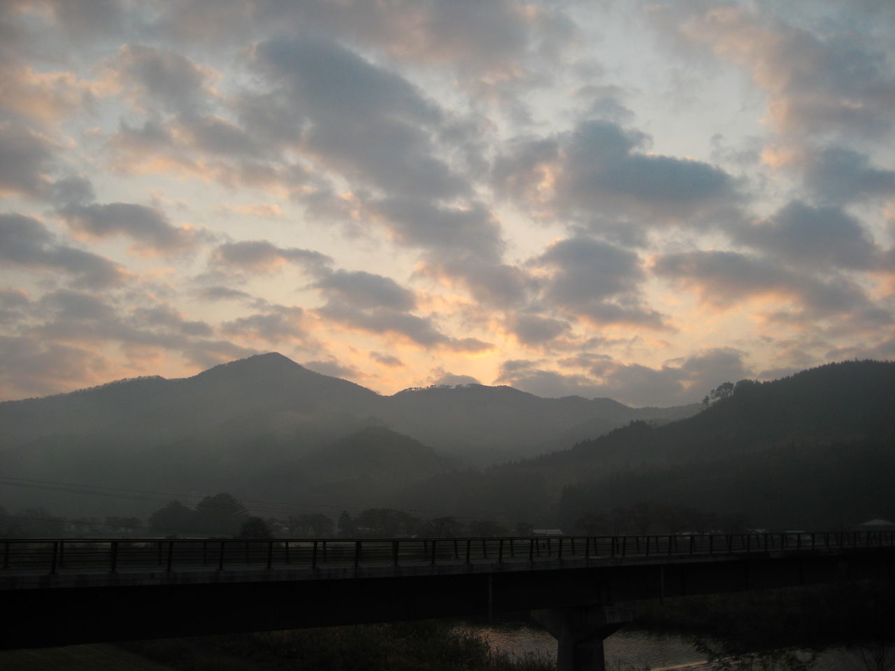 SCENIC VIEW OF SILHOUETTE MOUNTAINS AGAINST SKY