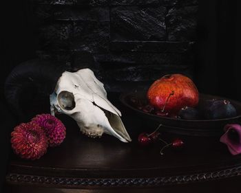 Close-up of fruits on table