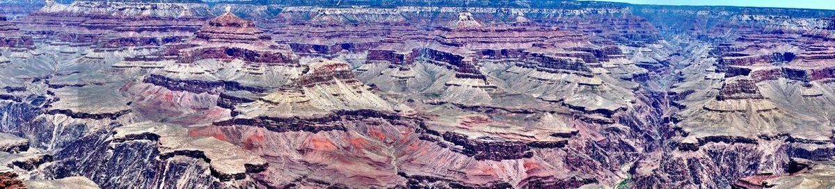 Aerial view of rock formations