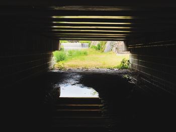 Bridge over empty tunnel