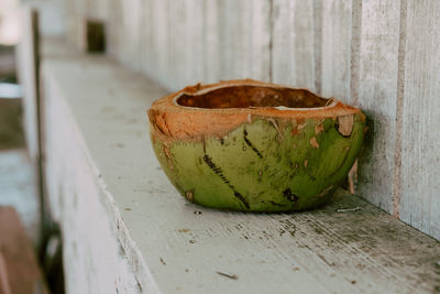 High angle view of fruit on table