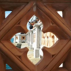 Low angle view of buddha statue