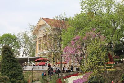 View of people in front of building