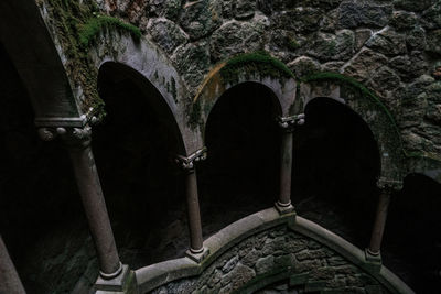 Low angle view of old abandoned building