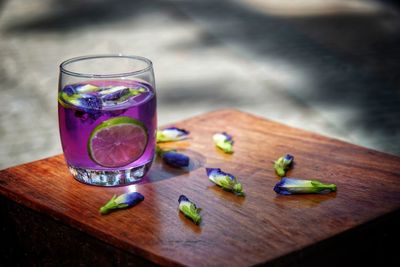 Close-up of drink on table