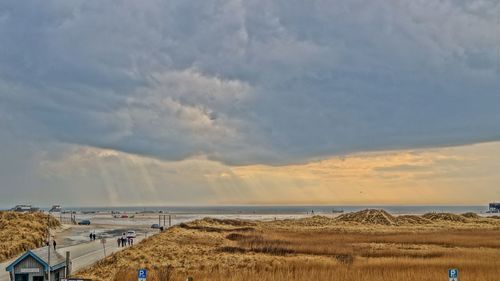 Panoramic view of beach against sky