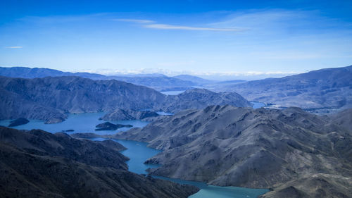 Scenic view of snowcapped mountains