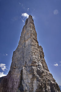 Low angle view of mountain against sky