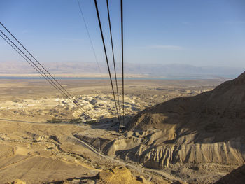 Scenic view of landscape against sky masada