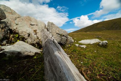 Scenic view of  mountains against sky