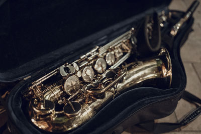Musical instrument . jazz music. saxophone