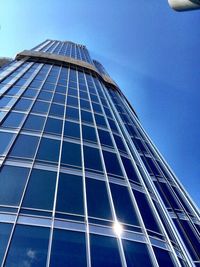 Low angle view of modern building against sky
