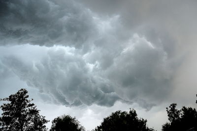 Low angle view of storm clouds in sky