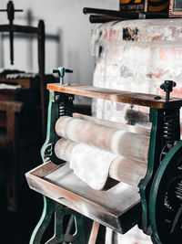 Interior of old machinery