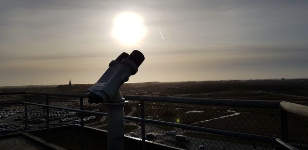 Scenic view of landscape against sky during sunset