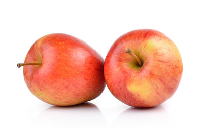 Close-up of apple against white background