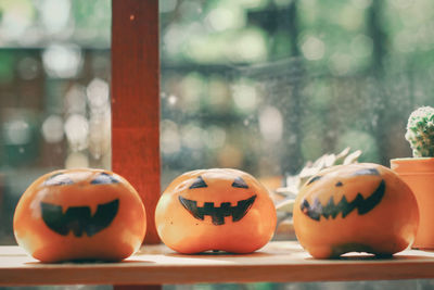 Close-up of pumpkin with pumpkins