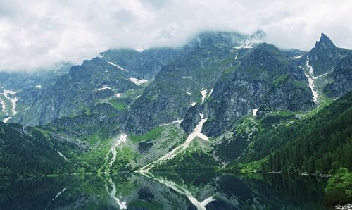 Morskie oko lake in the polish tatras.