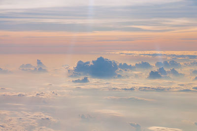 Aerial view of clouds in sky