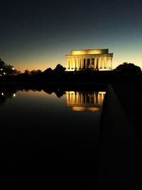 Reflection of buildings in water