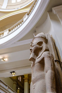 Low angle view of statue of historic building