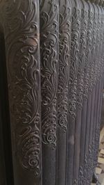 Close-up view of floral pattern