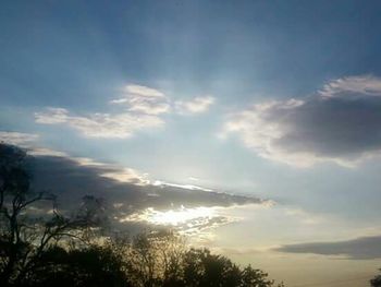 Low angle view of sky at sunset