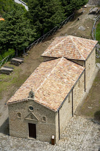 High angle view of building