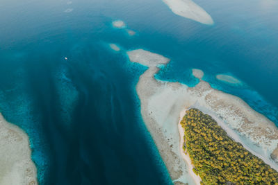 High angle view of beach