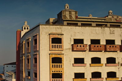 Low angle view of historic building against sky