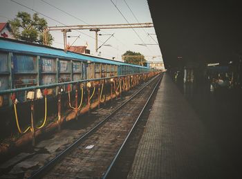 Freight train at railroad station