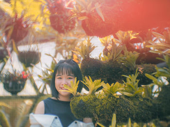 Portrait of boy in park