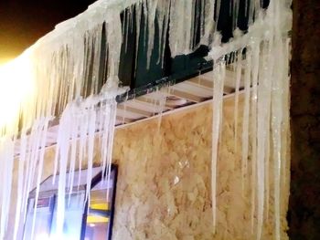 Close-up view of blinds