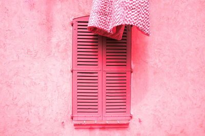 Close-up of closed window on house