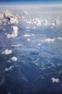 Aerial view of clouds over landscape